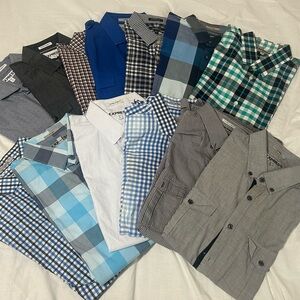 COPY - 13x Men’s Express Design Studio Button-up Collared Dress Shirts Bundle S…